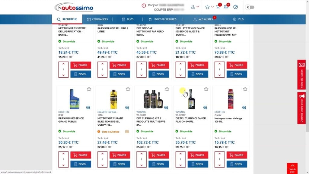 Autossimo : la plateforme de commande de pièces auto pour les professionnels 5 Autossimo catalogue