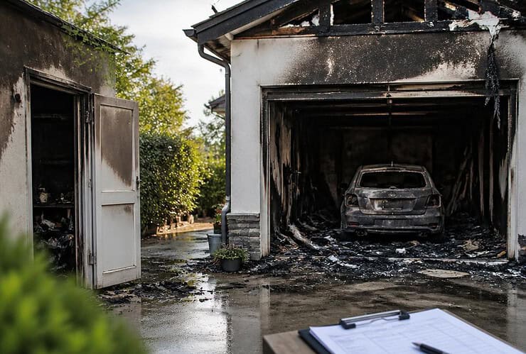 Assurance habitation : dépendance, cave ou garage incendié, que faire ?